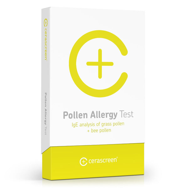 Packaging of the Pollen Allergy Test from Cerascreen