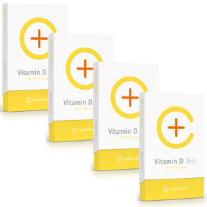 Packaging of the Vitamin D Test - 4 Pack from Cerascreen        