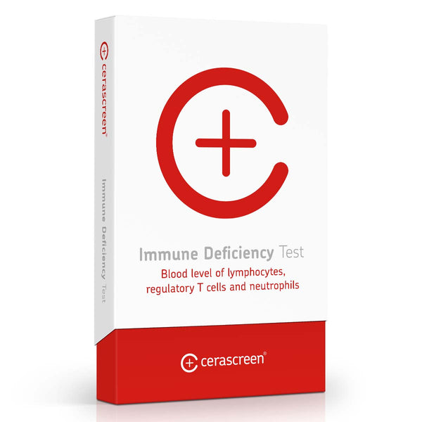 Packaging of the Immune System Deficiency Test from Cerascreen        