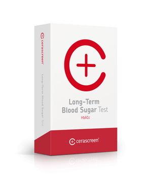 Packaging of the Hba1c Test – Long Term Blood Sugar Test from Cerascreen        